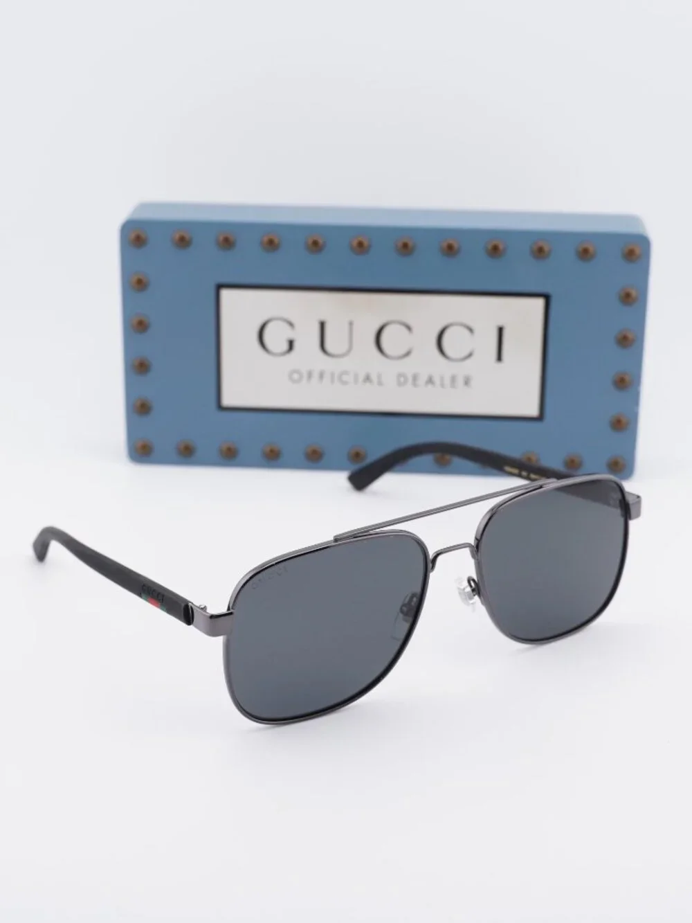 Gucci GG0422S 001 Square Sunglasses - Black\Grey